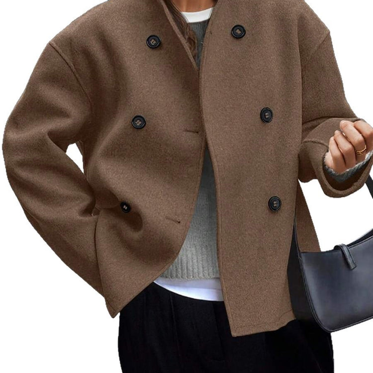 women’s double-breasted wool coat
