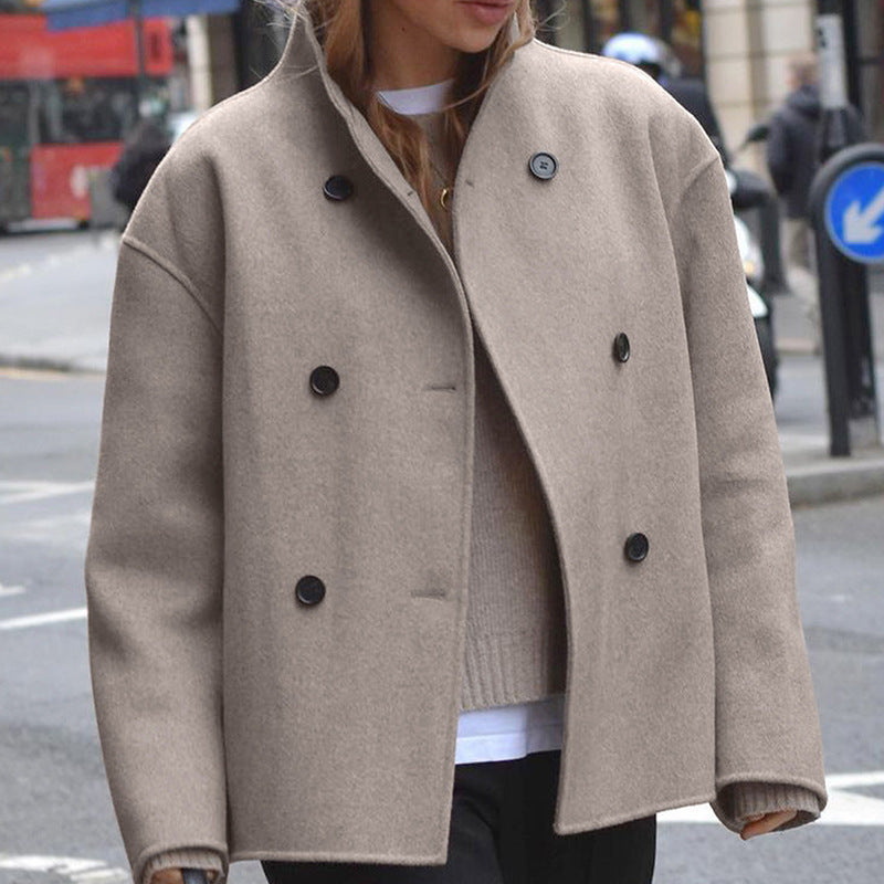 women’s double-breasted wool coat