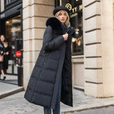 Winter Long Jacket with Fur Hood