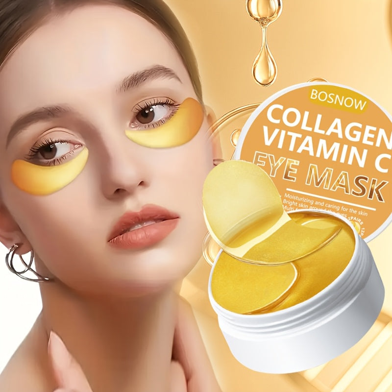 60pcs Collagen Vitamin C Golden Eye Mask Patches - Lifestil. www.Lifestil.net
