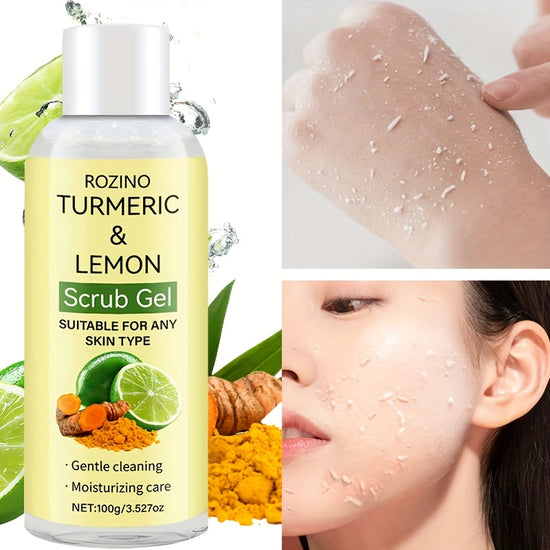 Gel scrub with turmeric and lemon, Aloe Vera; Lemon; Vitamin C